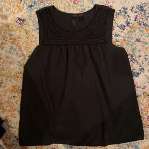 Dressy black tank with see through netting